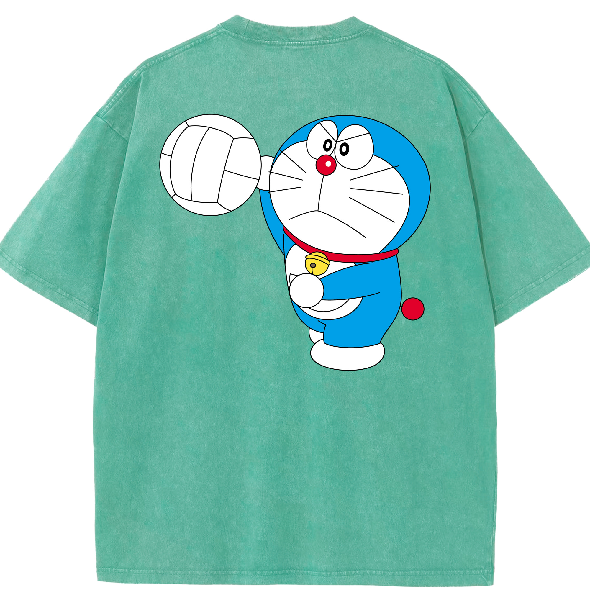 （画像用） ドラえもん Doraemon 綿100% ヴィンテージ風 半袖Tシャツ（背面プリント）